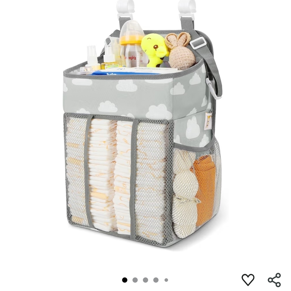 Gray Cloud Diaper Organizer